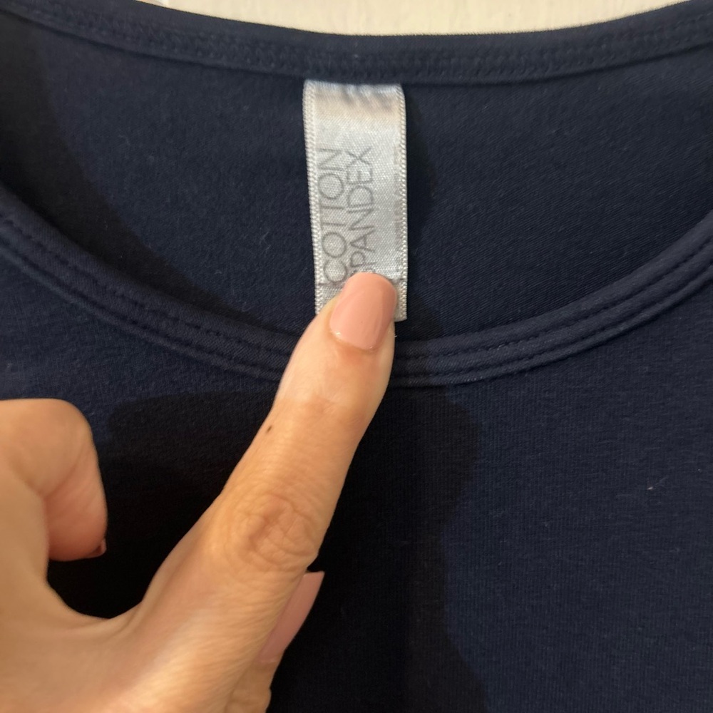 Los Angeles Apparel Dark Blue Women's Crop Top - Picture 2 of 2